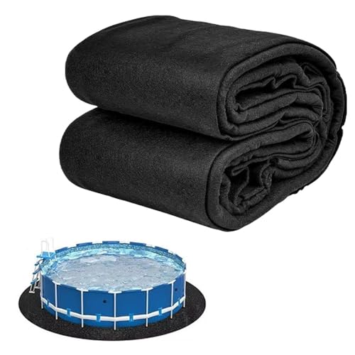 KBIBCK Tapis de Sol Piscine, 4M Tapis sous Piscines Hors Sol Rond, Tapis de Revêtement de Sol de Piscine, Rembourrage sous Piscine, Antidérapant, Pliable,...