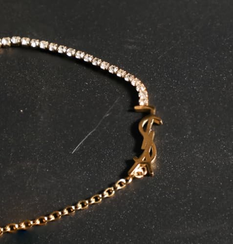 Luxury Gold Link Bracelet for Women, 18K Gold Plated Initial Chain Bracelet, Personalized Trendy Bracelets Jewelry Gift4