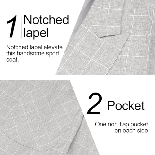 Men's Causal Suit Blazer Slim Fit Sport Jacketzs for Men Two Button Business Wedding Party Banquet4