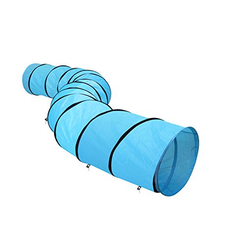 Savingplus Pet Tunnel Chiot l'agilité formation d'extérieur 5.5 m Exécuter exercice jouer Bleu Cover