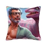 Jeff Music Goldblum Decorative Throw Pillow Covers Double-Sided Plush for Couch Living Room 18'x18'
