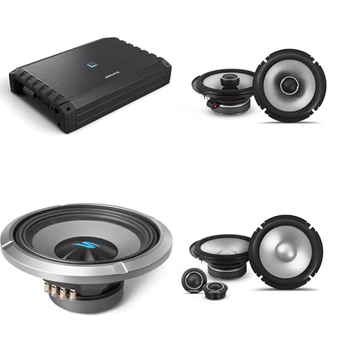 Alpine S2-A55V S-Series Class-D 5-Channel Amplifier, Hi-Res Certified, 40W x 4 + 200W x 1 @ 4 ?, 60W x 4 +300W x 1 @ 2 ? w/ S2-S65C, S2-S65 & S2-W12D4 12