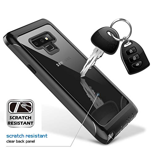 Samsung Galaxy Note 9 Case, Full Body Heavy Duty Protection with Built-in Screen Protector Shockproof Rugged Cover Case for Samsung Galaxy Note 9 (2018) 6.4 Inch - Clear/Black