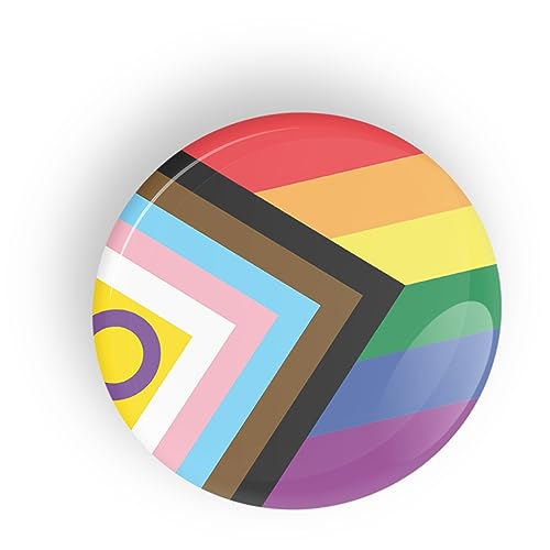 Intersexuell Fortschritt Stolz-Flagge Pin-Abzeichen-Schaltfläche - Pin zurück oder Magnet LGBTQIA Intersex Progress Pride Flag