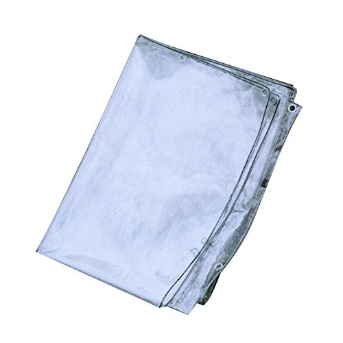 Mr.T Paño de la Cortina impermeab le Lona Pesada Impermeable Transparente Impermeable de PVC de Tela Espesa la Ventana Cubierta de Polvo de Metal Hebilla paño Protector Solar (Size : 2x2m)