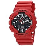 Casio-Mens-G-Shock-GA100B-4A-Red-Polyurethane-Analog-Quartz-Sport-Watch