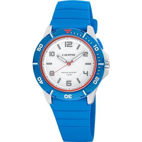 Montre homme analogique étanche 10 ATM Calypso K5857/2 quartz bracelet bleu