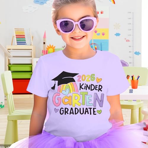 Image of Kindergarten Graduation Shirt for Girl: Last Day of School Shirt Kids 2026 Preschool Graduation Gift Tee Top