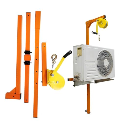 450 lbs Air Conditioning Lifting Crane Tool with Manual Winches,