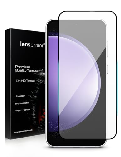 Image of Lensarmor Compatible with Samsung Galaxy S23 FE Screen Protector (1 Pack) - Premium 9H Tempered Glass, Military-Grade Protection, HD Clear Display, Anti-Fingerprint & Case-Friendly Fit
