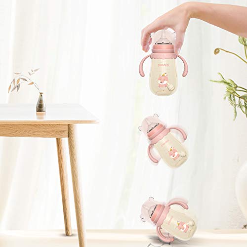 POTATO Baby Bottles PPSU Baby Feeding Bottle 10 oz Anti-Colic Bottles with Silicone Nipples Breastfeeding Bottles for Babies & Toddlers - Pink - Image 6