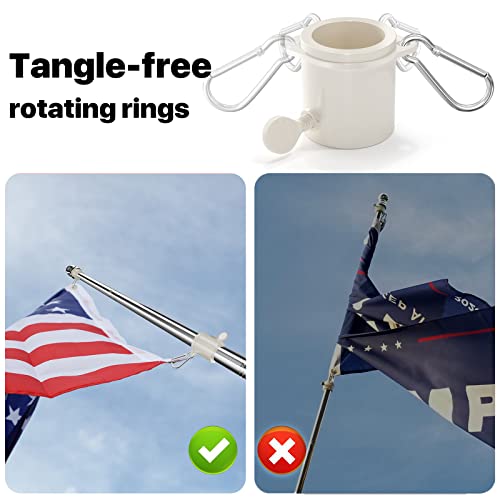Flag Poles For Outside House, Silver Flag Pole Kit 5Ft, Professional Metal Flagpole For Garden Yard, Flagpoles Residential Or Commercial, Heavy Duty Flag Pole For American Flag (No Flag Pole Holders) #TOP2