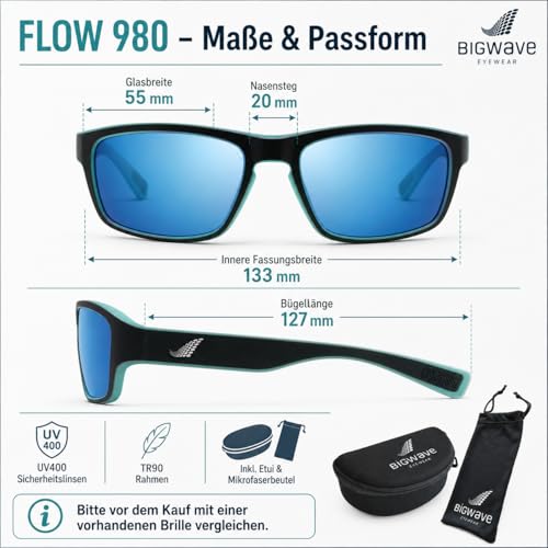 Lunettes légères et très flexibles BIGWAVE protection UV400 bleue - 5