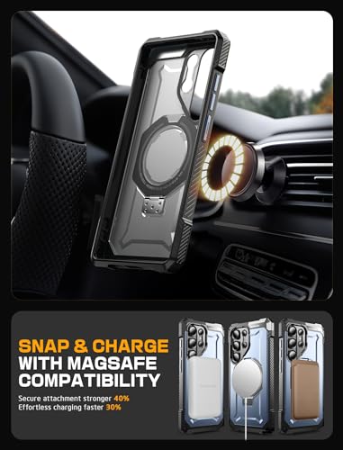 Image of SUPCASE for Samsung Galaxy S25 Ultra Case with Stand (Unicorn Beetle Grip), [S Pen Friendly] [Compatible with MagSafe] [Military-Grade Protection] Magnetic Phone Case for S25 Ultra 6.9 Inch, Tilt