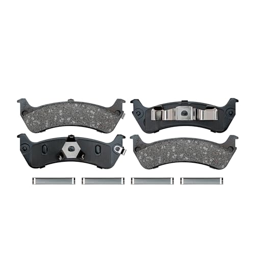 Image of Detroit Axle - Rear Brake Pads for 98-02 Ford Ranger 97-01 Mercury Mountaineer 95-01 Explorer 01-03 Explorer Sport, Ceramic Brake Pads w /Hardware Replacement