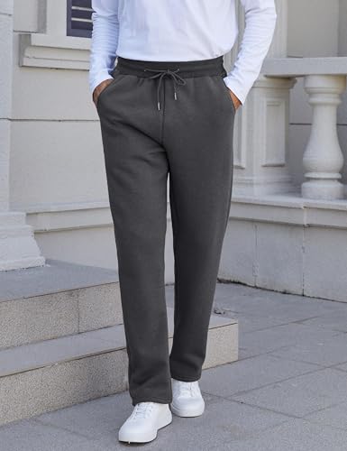 Flygo Men's Fleece Lined Sherpa Sweatpants Winter Warm Pants Jogger Lounge Athletic Pant with Pockets