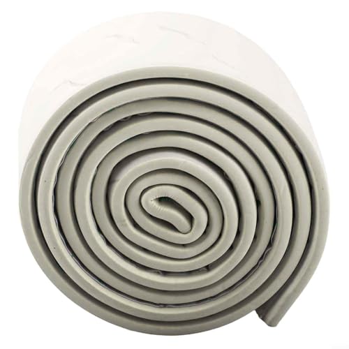 Honseadek Rodapié de mármol, tira gruesa anticolisión de 1 cm para esquinas de pared y tuberías de gas, protección decorativa para la seguridad del hogar (textura blanca)