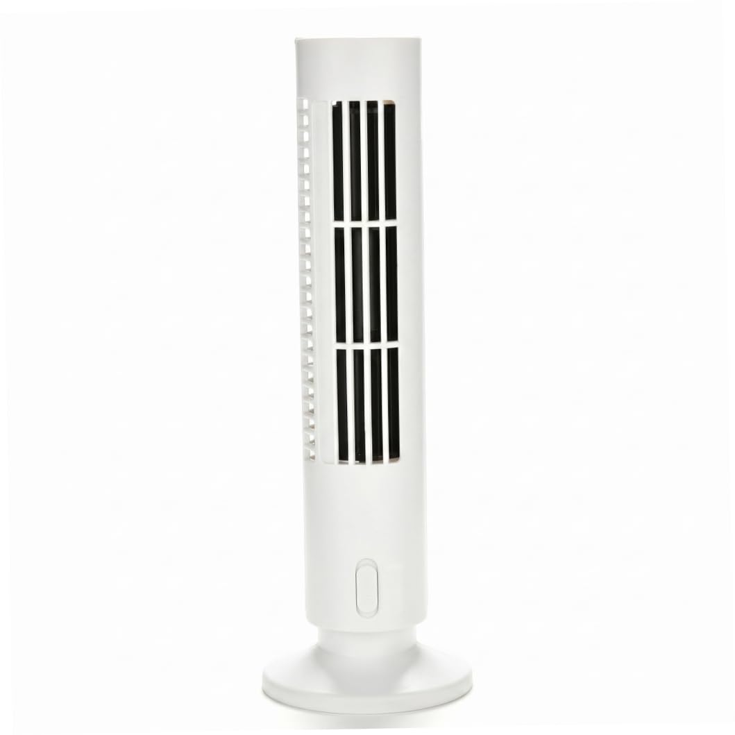 Monwssoe Tower Fans, Small Tower Fan, 2-speed Mini Fan - Quiet Fans That Blow Cold Air, Energy-saving Usb Portable For Desk, White (4.13x12.99 Inch)