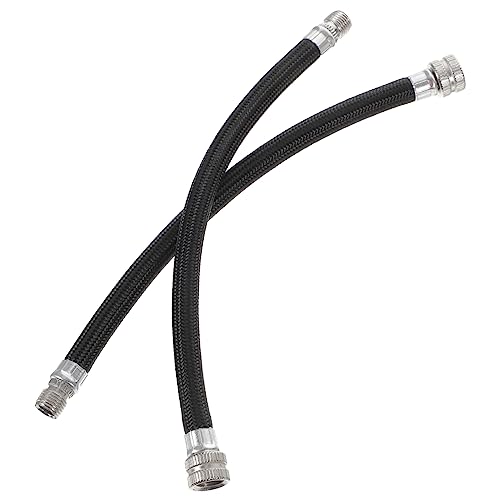 TOYANDONA 2 Piezas Manguera de extensión Bicicletas Inflador Extensible Manguera de de Bicicleta Cable extendido Air Pump Manguera Flexible Hose Pipe Tubo de extensión para Black