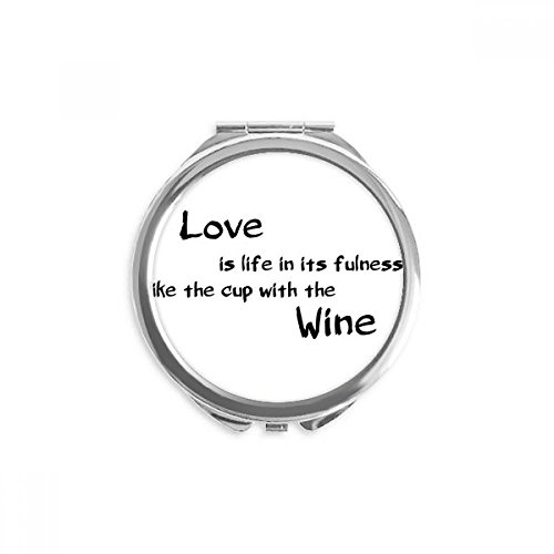 Miroir vin rond maquillage de poche love like portable multicolore