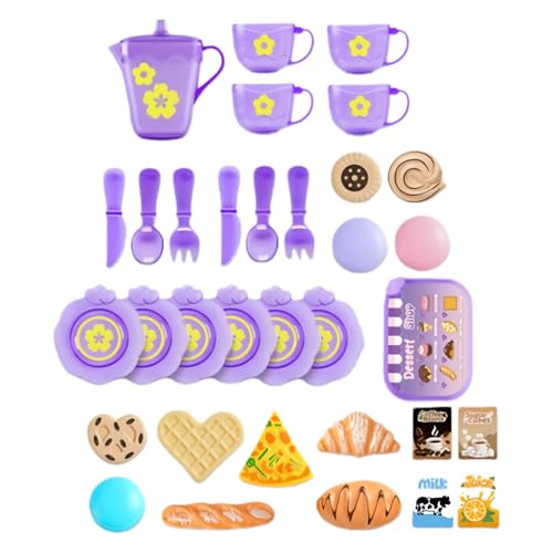 Cocina de para niños con juego de té mini para meriendas en casa