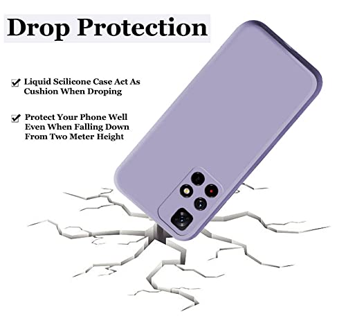 Image of A rtistque Liquid TPU Silicone Matte Shockproof Flexible with Camera Protection Soft Back Cover Case for Redmi Note 10T 5G / Poco M3 Pro 5G - Purple