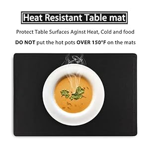 Faux Leather Placemats, PU Table Mats, Set of 4, Waterproof, Stain Resistant, Heat Resistant, Non-Slip Easy to Clean for Kitchen Dining Table,Conference Table C Black Rectangle Faux Leather Placemats PU Table Mats Set of 4 Waterproof Stain Resistant Heat Resistant Non Slip Easy to Clean for Kitchen Dining TableConference Table C Black Rectangle