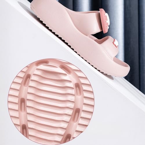 Bow Slippers Home Bathroom Slippers Cute Outside Bathroom Slip-on Sandals Beach Shoes 6
