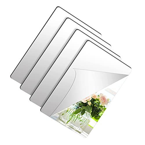 SEWOART Self-Adhesive Acrylic Mirror Sheets Wall Stickers for Home Easy Install Wall Mirror Decals