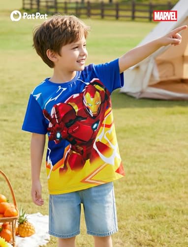Image of Disney Princess Frozen Marvel Stitch Minnie Mickey Star Wars Girls /Boys Athletic Shirts UV Quick Dry Graphic T-Shirt 2-9 Year