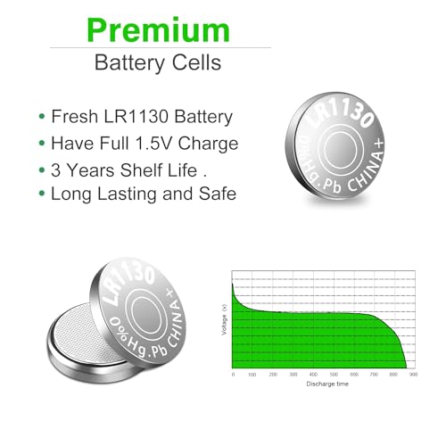 lot de 80 piles bouton lr1130 ag10 1131 189 1,5 v lr54