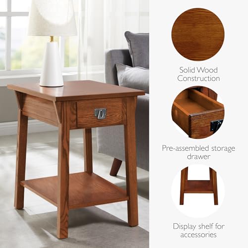 Image of Leick Home Mission End Table, 15 inch, Russet