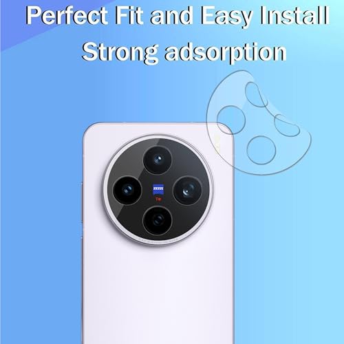 Image of amazon basics Camera Lens Protector for Vivo X200T 5G (2 Pack) - 3D Premium Glass, Ultra-Clear, Anti-Scratch, Easy Installation