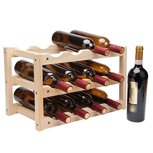 Soporte para vino de madera para 12 botellas miniatura 3