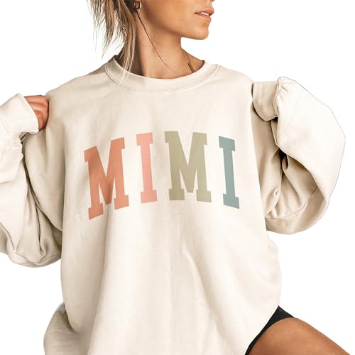 Boho Mimi Sweatshirt, Gifts For Women, Mimi Grandma Sweater, Mother's Day Shirt, Pregnancy Announcement Gift, Long Sleeve Unisex Crewneck Sweatshirt