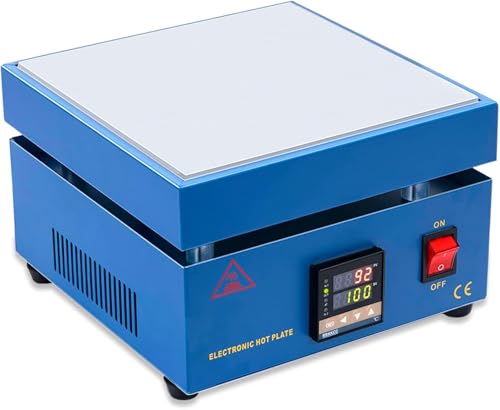 110V 850W Soldering Hot Plate LED Microcomputer Electric Preheat Soldering Preheating Station Welder Hot Plate Rework Heater Lab 200X200mm Plate