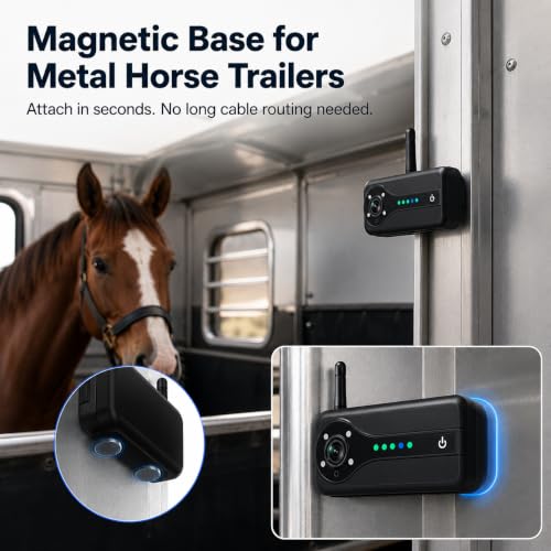 Wireless Horse Trailer Camera with 4.3-Inch Monitor