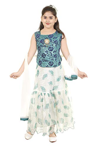 Image of Zooba Girls Lahenga Choli and Dupatta Set