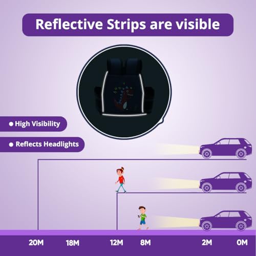 Image of TONY STARK Kids Safety Belt For Two Wheeler With Reflective Strips, Portable Seat Belt Children Motorcycle Harness For Motorcycle Bike, Adjustable Safety Harness For Boys Girls (Fossil Force)