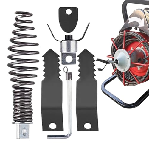 Zestivra Kit Cabeza De Corte Combinado Desatascador De Tuberías | Cabezal De Dardaje Combinado Fregaderos Y Sifones | Desatascador Con Herramienta Para Reparación De Fontanería Comercial Baño