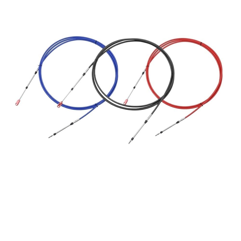 strony 1-2 sztuk 10ft -24ft Mari typ 3300/33C zmiany biegów przepustnicy skrzynka zdalnego sterowania kabel z Clevis pasuje do silnika zaburtowego YA(1pcs 24ft Red)