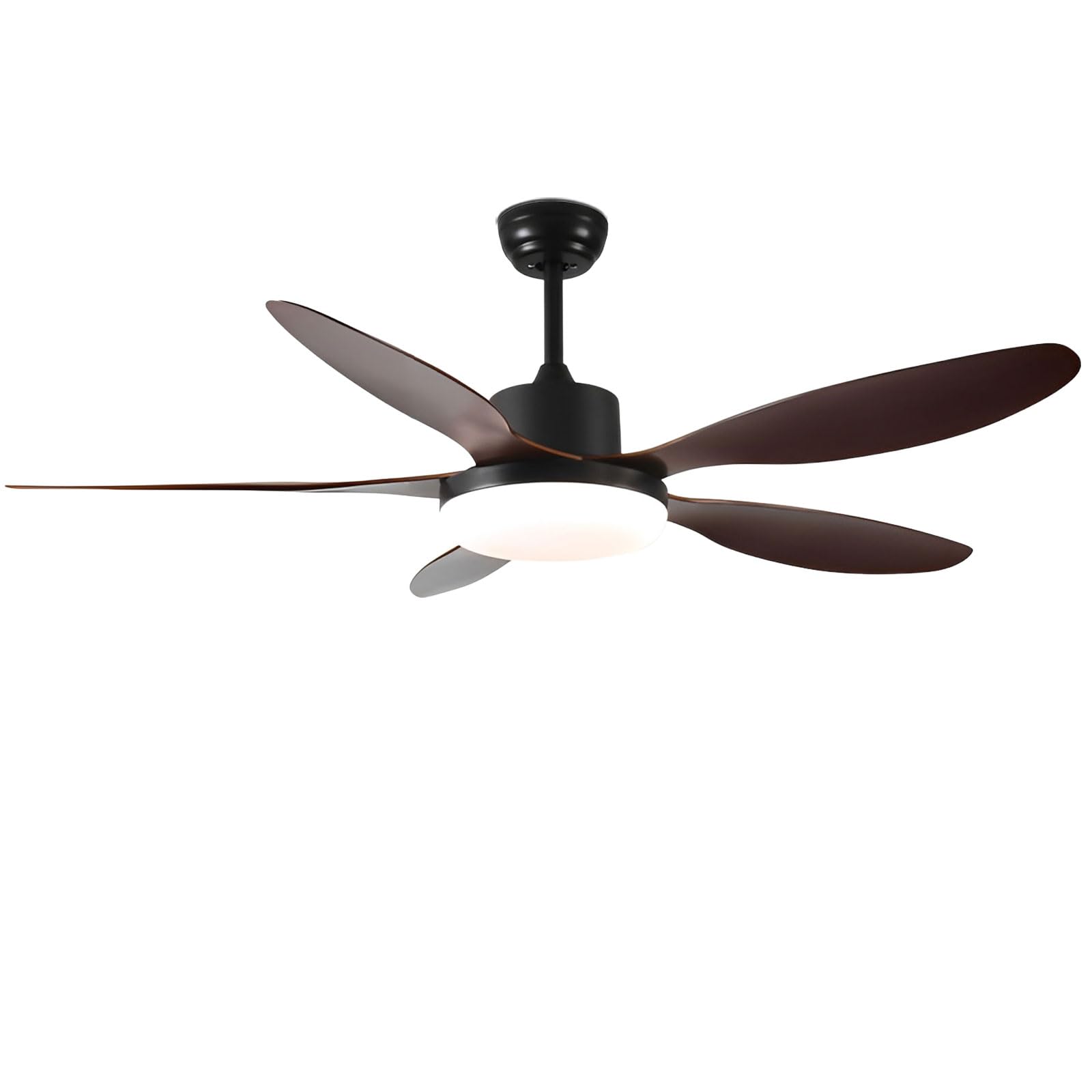 SXDMOUBK Modern Indoor Ceiling Fan with Light 6 Speeds Quiet 48W Dimmable LED Light, Smart Remote/APP/Voice Control for Bedroom Dining Room Living