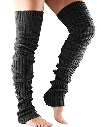 Springcmy Women's Cable Knitted High Boot Socks Extra Long Winter Over Knee Stockings Leg Warmers4