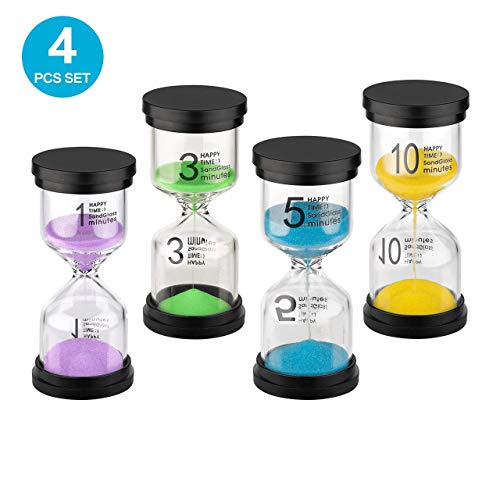 Sand Timers for Kids, Sand Clock 1/3/5/10 Minutes for kids Games Classroom, Mini