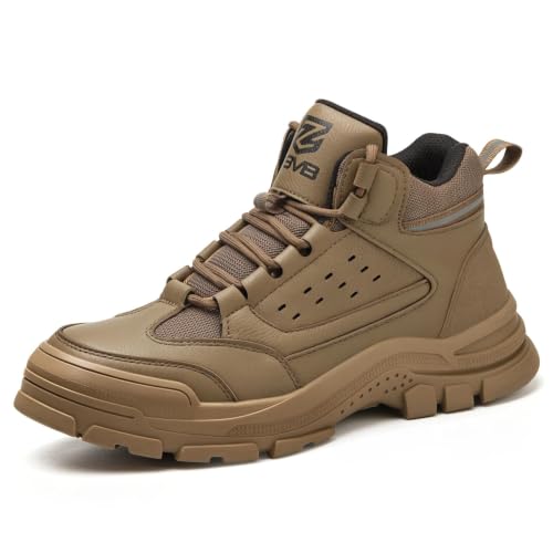 Image of Steel Toe Boots for Men Women Comfortable Lightweight Work Boots for Men Industrial Construction Boot Non Slip Work Shoes