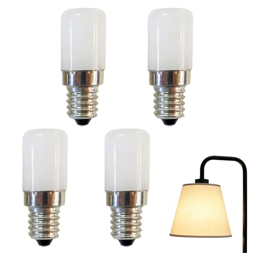 Bombillas LED E14 de 3W para Frigorífico y Hogar   Blanco Cálido 2700K, Luminosidad de 270lm, Equivalente a 30W Halógena, Eficiencia Energética Extrema y Uso Variado en Aparatos (Pack de 4)