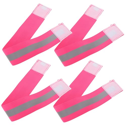 ifundom 4Pcs Safety Reflective Bands for Night Running High Visibility Elastic Running Strap Noticeable Reflective Gear for Jogging Exercising Durable Convenient Design