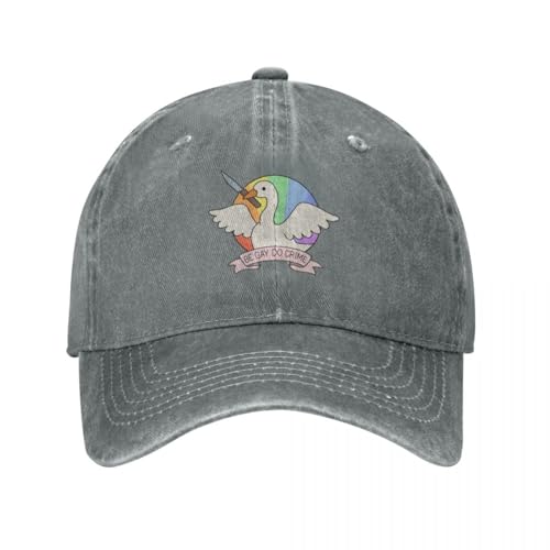 PWZACUZ Gorra de béisbol Sé Gay, Delincuente - Goose Caps Snapback Denim Outdoor Ajustable Casquette Streetwear Cowboy Hat