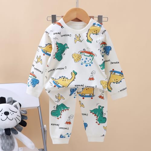 Image of Bold N Elegant Cotton Cartoon Bear Tiger Elephant Print Tshirt Sweatshirt Joggers Pyjama Pant Clothing Set For Baby Boy's Girl