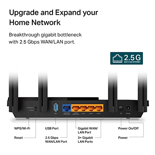 Image of TP-Link AX3000 Pro WiFi 6 Router (Archer AX55 Pro) - Multi-Gigabit Wireless Internet, 2.5 Gbps Port, VPN, OFDMA, MU-MIMO, WPA3, Alexa Compatible (Renewed)
